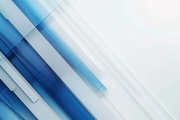 Obraz premium Abstract blue and white geometric shapes background