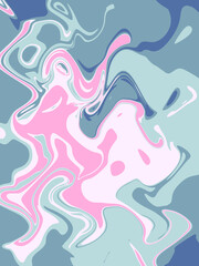 Pink blue green abstract design. Illustration for banner, poster.