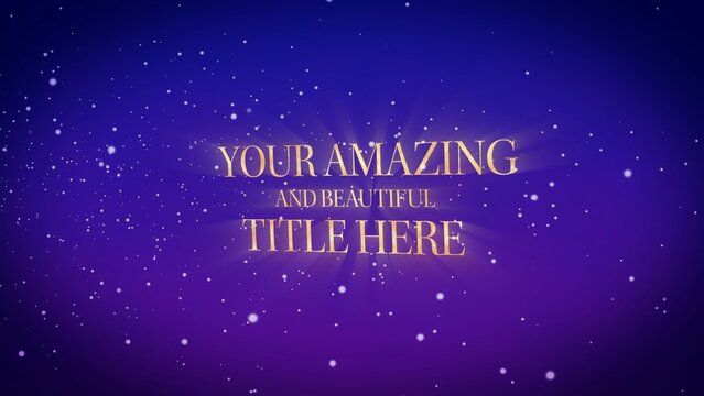 Magical Dreamy Particles and Rays Text and Title Intro