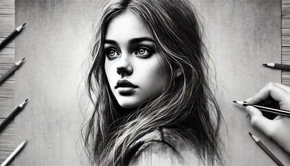 portrait of a woman generative Al