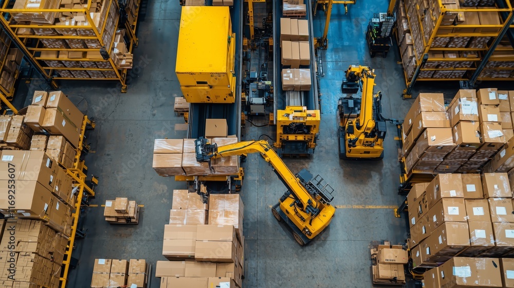 Poster robotics and automation in modern warehouse operations for logistics