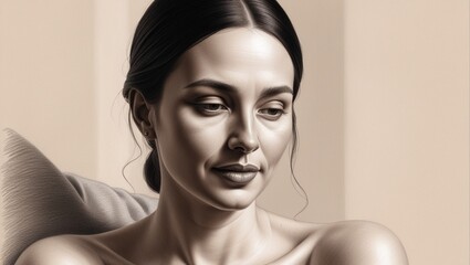 portrait of a woman generative Al