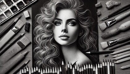 portrait of a woman generative Al