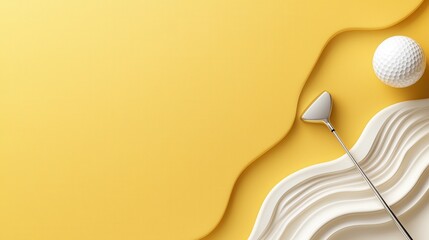 Digital art in minimalist style golf game preparation unveiled