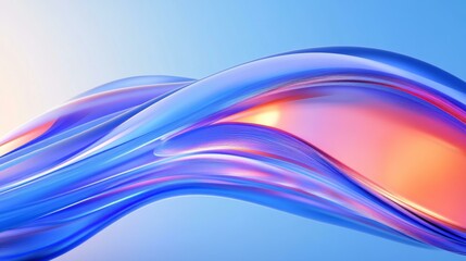 Fototapeta premium Abstract Fluid Forms in Vibrant Colors