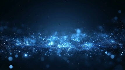 Obraz premium Abstract Blue Sparkling Particles Background