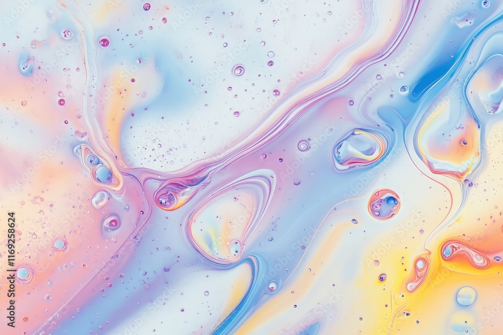 Aufkleber abstract pastel holographic gradient background with soft noise, suitable for lo-fi retro-inspired d