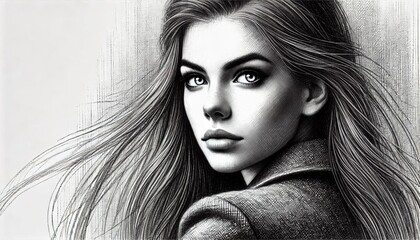 portrait of a woman generative Al