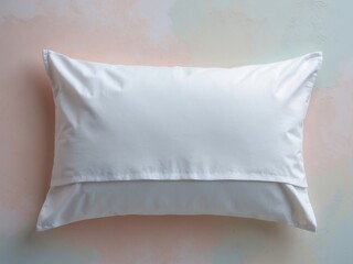 Mockup of a blank pillowcase on a pastel background ideal for custom designs and presentations