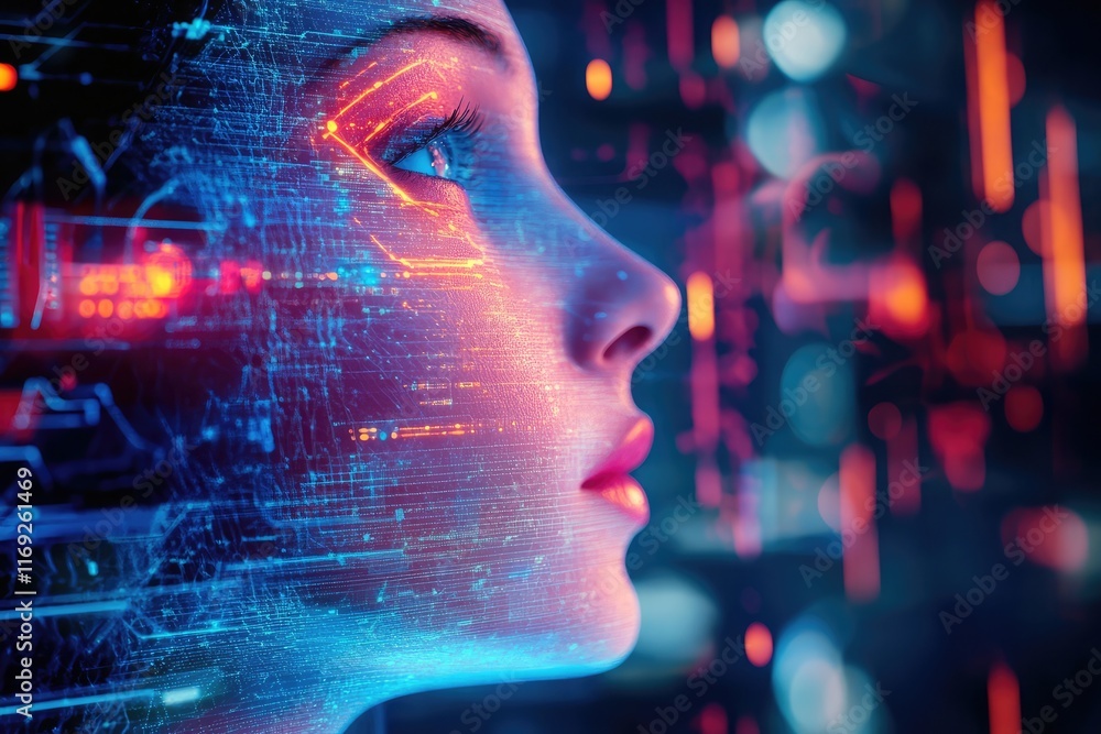 Poster ai-driven business strategy visuals with marketing analytics and growth graphs
