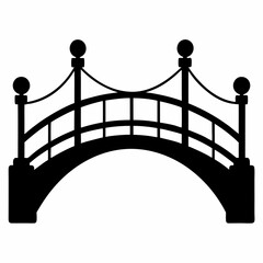 Network Bridge Silhouette Vector Art