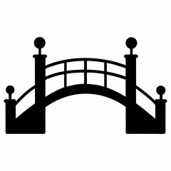 Network Bridge Silhouette Vector Art