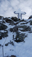die letzten Meter zum Gipfel der Geiselspitze 2974m