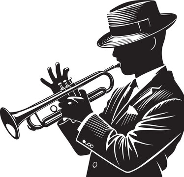 recommend clip art: man playing the trumpet