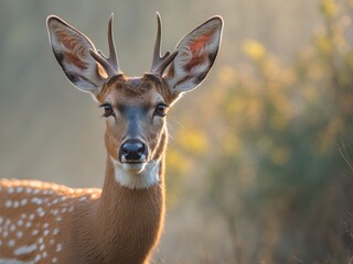 Fototapeta premium The Graceful Deer A Symbol of Serenity in Nature