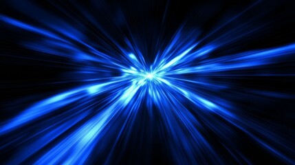 Obraz premium Abstract Blue Light Burst Background Illustration