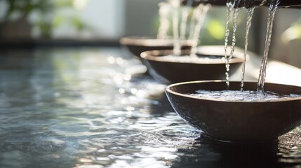 Spa moment focusing on hydration therapies and cool compresses, offering a calming and rejuvenating experience with space for side copy.