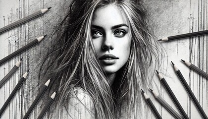 portrait of a woman generative Al