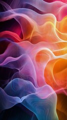 Obraz premium Colorful abstract design depicting flowing waves of light and energy in vibrant hues