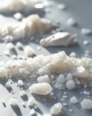 Fine salt and coarse crystals scattered on surface create beautiful texture.