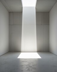 lighting on wall and floor gray back white room beam shining minimal.