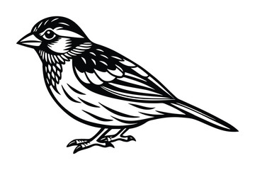Line art of a stylized sparrow1.eps