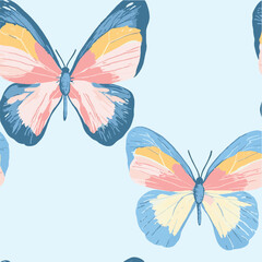 Illustration vector of Butterfly Seamless Pattern