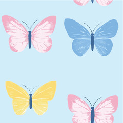 Illustration vector of Butterfly Seamless Pattern