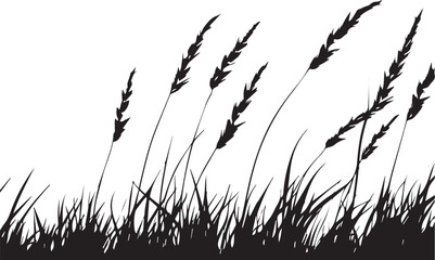 Grass silhouette vector
