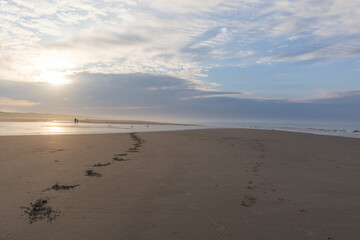 Obraz premium Sonnenuntergang am Strand auf Juist
