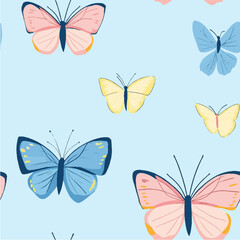 Illustration vector of Butterfly Seamless Pattern