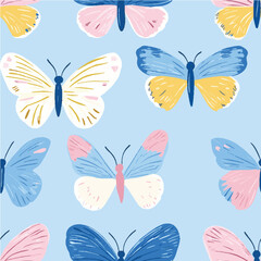 Illustration vector of Butterfly Seamless Pattern