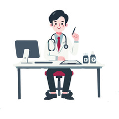 male and female doctor vector