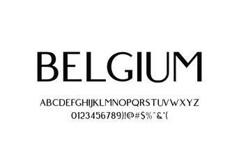 Belgium font for logo and headline. Isolated Vector typeset