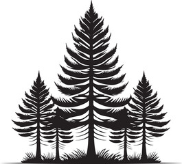 Obraz premium the Christmas tree nature, landscape, silhouette victor . 