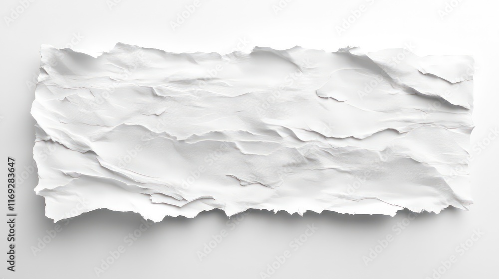 Poster ripped edges of white paper create a dynamic textured canvas inviting creativity and expression isol
