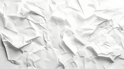 Obraz premium White Crumpled Paper Abstract Texture Background