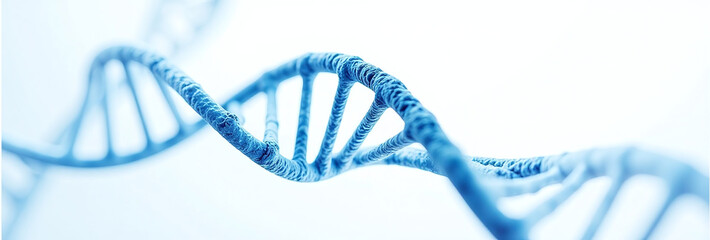 blue dna strand appears white background