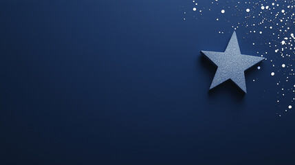 Obraz premium Star decoration on blue background
