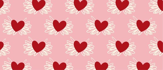 Love cartoon hearts Valentine's Day background