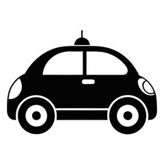 Self-Driving Car Silhouette Vector Art