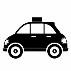 Self-Driving Car Silhouette Vector Art