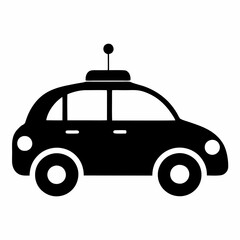 Self-Driving Car Silhouette Vector Art