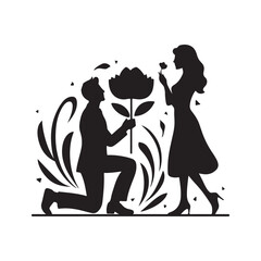 Silhouette of girl sitting on bench in park vector Love The Date 14 february valentine's day
 
 