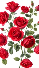 Collage of Red Roses 