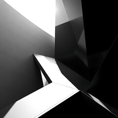 Gray and Black Harmony: An Abstract Representation of Form and Space