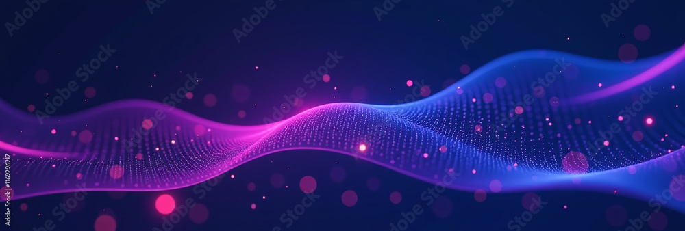 Poster blue purple gradient line light dark abstract digital background rendering big data technology
