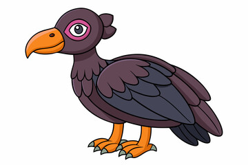 country vulture vector illustration