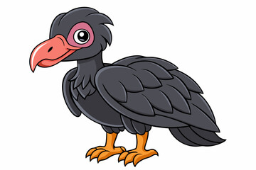 country vulture vector illustration