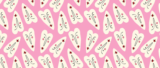 Love cartoon hearts Valentine's Day background